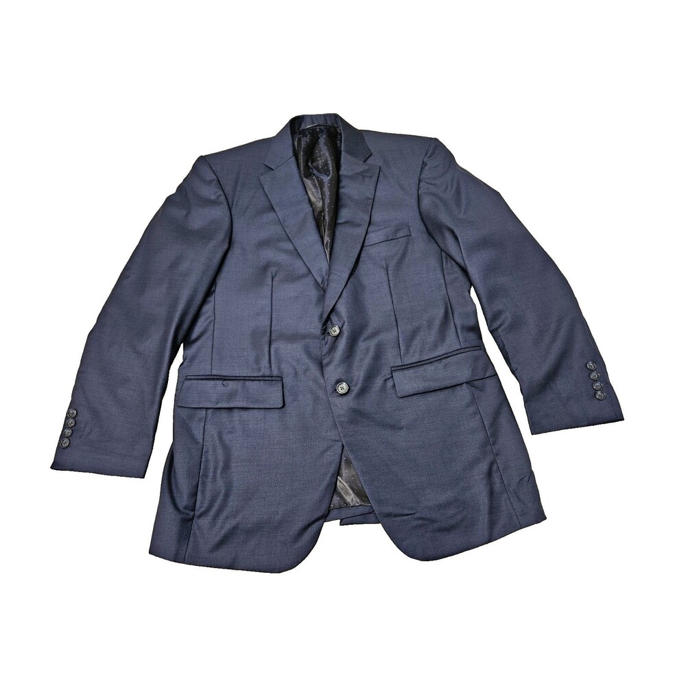 Vitale Barberis Canonico Men's Blue Two-Button Jacket Blazer, Italy Made, 42R